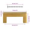 Furniture Handles 10 Pcs Golden 64 Mm Stainless Steel
