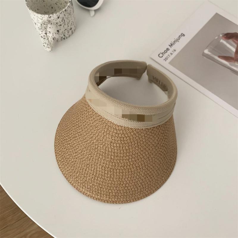 High quality summer fashion sunshade sun hat straw headband empty top hat summer sports women's hat