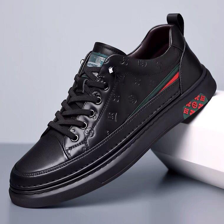 New Trendy Little White Shoes Board Shoes Invisible Height Increase Men's Shoes Casual Shoes Leather Shoes Soft Sole Soft Surface