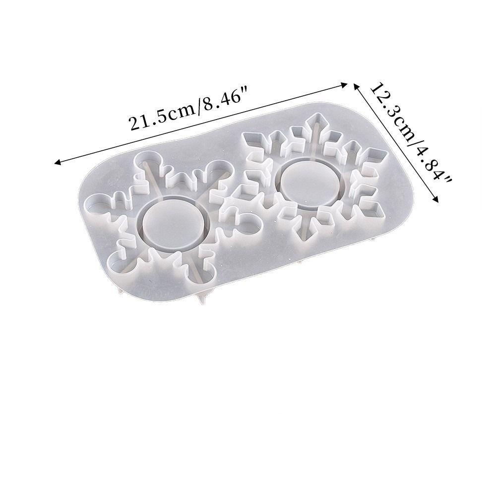 New Silicone Candle Holder Mold Handmade Plaster Epoxy Resin Plaster Candle Holder Snowflake DIY Candle Mold Christmas