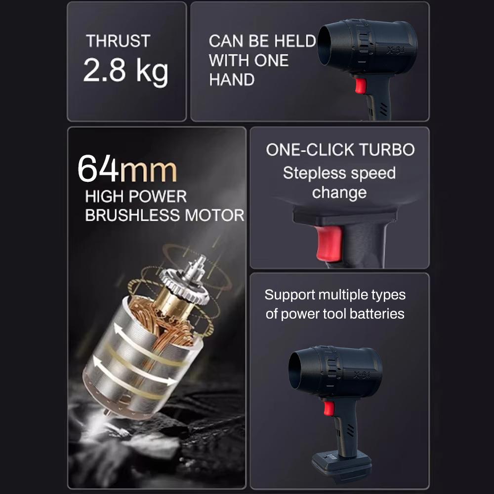 X64 2000g Thrust Turbo Fan Turbine Jet Blower 64mm brushless Electric Air Duster 1100W Powerful Air Blower for Computer Keyboard