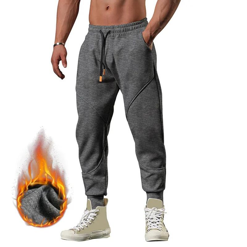 الرجال فضفاض الرباط قيعان السراويل المستقيمة أقدام مجمعة الرجال بانت Sweatpants بلون