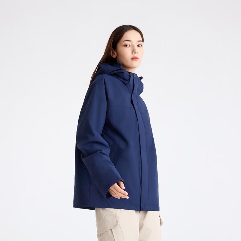 Unisex 3-in-1 Waterproof Jacket with Detachable Fleece Liner