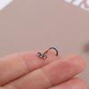 Geometric Zircon Nose Screw Studs Opal Nostril  Goth   Daily