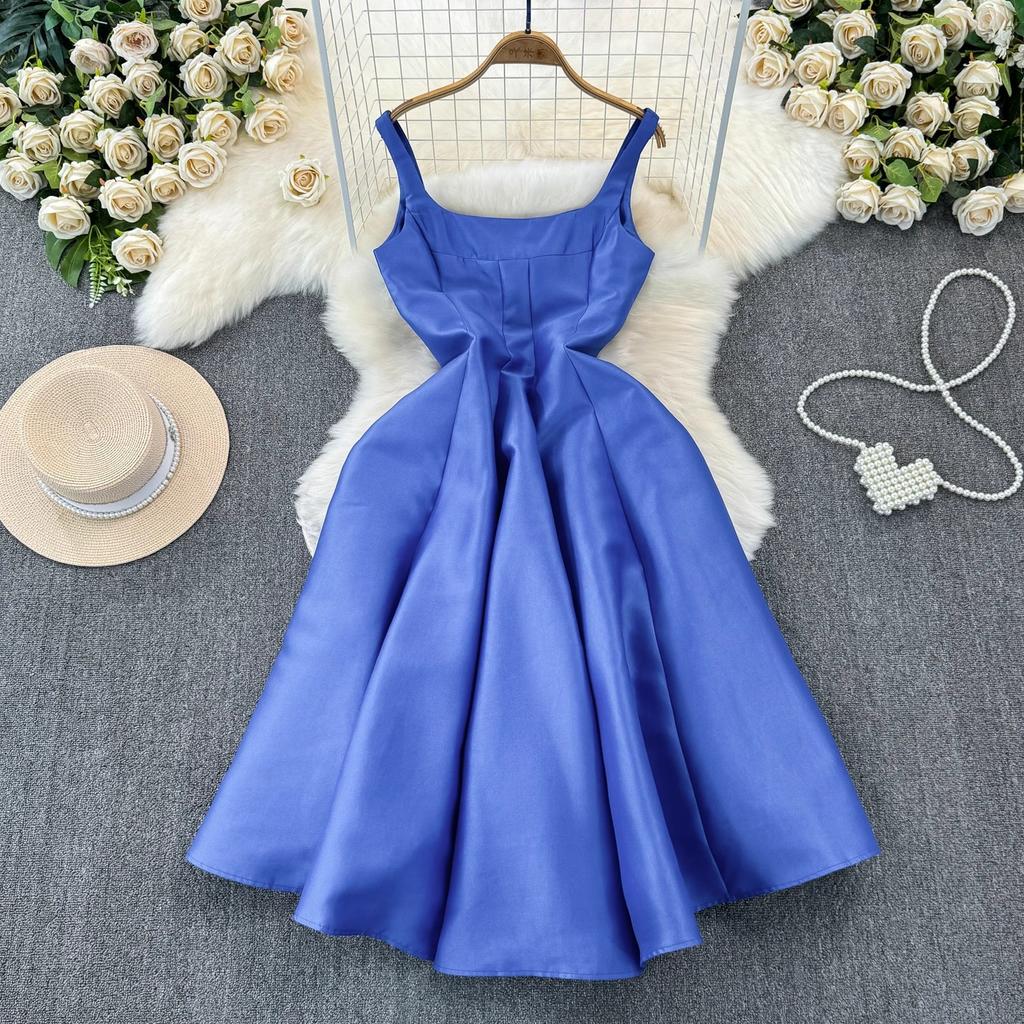 YYFS Women's Fashion Summer Spring Summer Spring Sleeveless Suspenders High Waist Casual Dresses