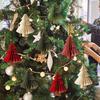 Christmas Paper Honeycomb Ornaments 3D Mini Glitter Edge Honeycomb Tree Ornament Vintage Hanging Paper Lantern for Xmas Tree Home New Year Decor