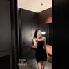 Design dress summer autumn black tube top shoulder evening dress birthday party small gift dress high sense