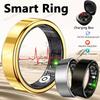 R09 Smart Ring Men Women with Charging Case,Heart Rate Blood Oxygen,Skin Temperature Monitor,5ATM Waterproof For Android IOS