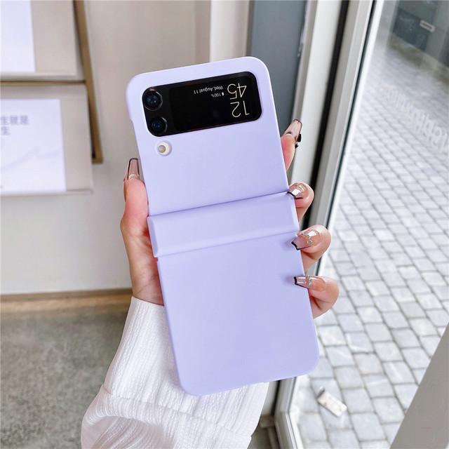 Für Samsung Galaxy Z Flip 4 Mattierte Handyhülle Galaxy Z Flip 4 Mobiltelefone Einfarbig Ultradünne Flip-Hülle Abdeckung Flip4 Hülle