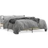 Bed Frame in Sonoma Oak Finish 150 x 200 cm Made of Wood Based Panel and Metal