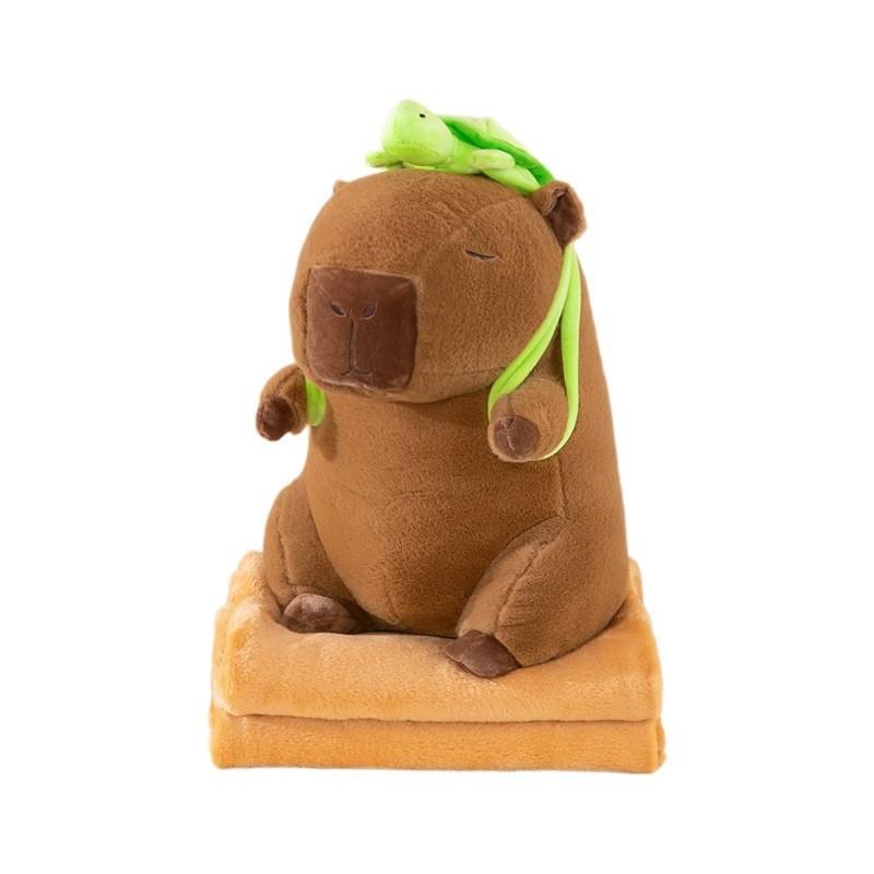 Plush Capybara Toy 15 Inch Air Conditioning Blanket Stuffed Animal Gift Doll