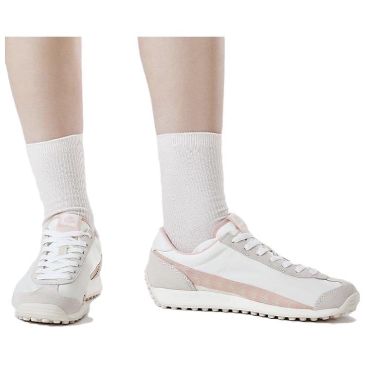 Kappa Fashion Versatile Fabric Synthetic Leather Two-Layer Cowhide Non-Slip Wear-Resistant Low-Top Casual Running Shoes Women sneaker K0D45MM18-024