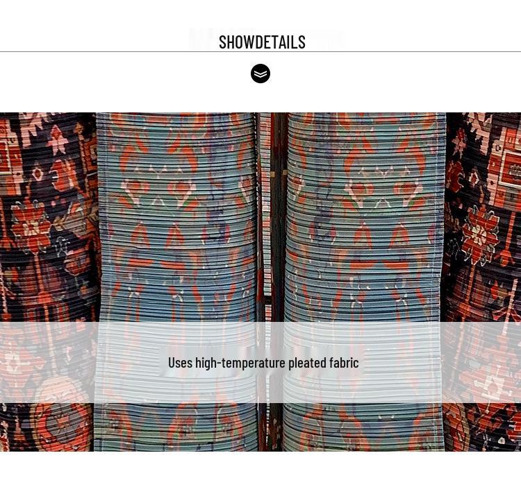 Women's Long Pleated Tie-Waist Evening Robe - 2024 Autumn/Winter Middle Eastern Dubai Style