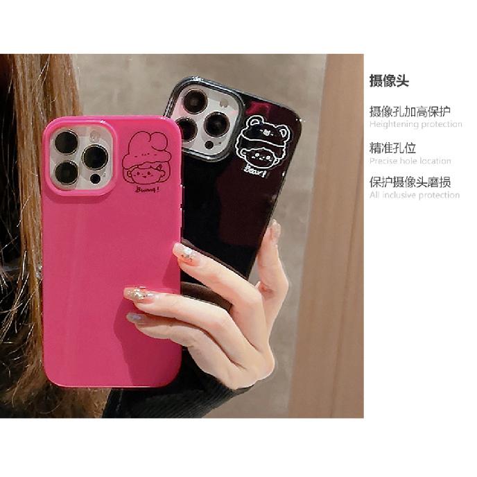 Suitable for couples, iPhone 16, Apple 15 Pro Max phone case, 11/Xs glossy, 8p cute, 14 couple style, 12 soft