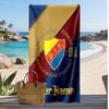 Djurgårdens IF Personalized Printed Beach Towel Soccer Logo Support Custom Name Text Absorbent Towel For Sport Travel Special Gift