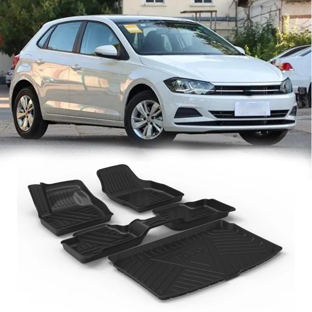 

Для VW Polo Plus 2019 2020 2021 автомобильный коврик из ТПЭ коврик для багажника водонепроницаемый нескользящий автомобильные аксессуары ремонт интерьера