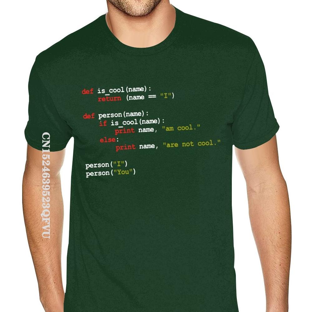 Python Code I Am Cool T-Shirts Jugend Fitnessshirt Herren Gothic Stil Anime T-Shirt Billig Marke Vintage T-Shirt