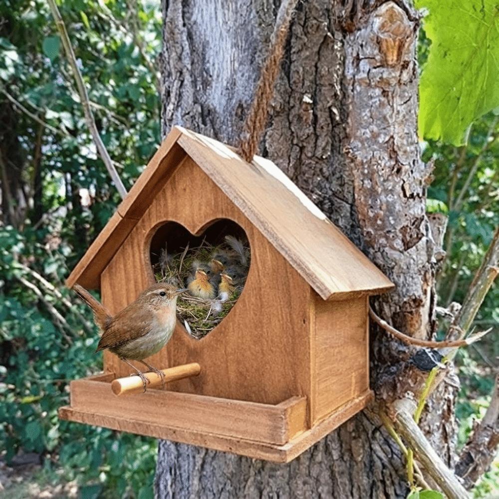 Hanging Bird Nest Box Handmade Parrot Nest House Parrot Breeding Box Garden Decoration