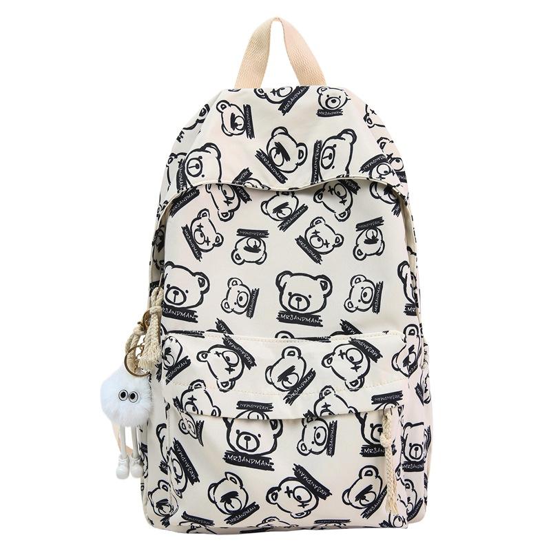 Zaino Scolastico Grande Capacità Zaino Scolastico per Studenti 1011 Nuovo Zaino Stampato con Orso Tridimensionale Cartone Animato Zaino Carino per Studenti delle Scuole Medie