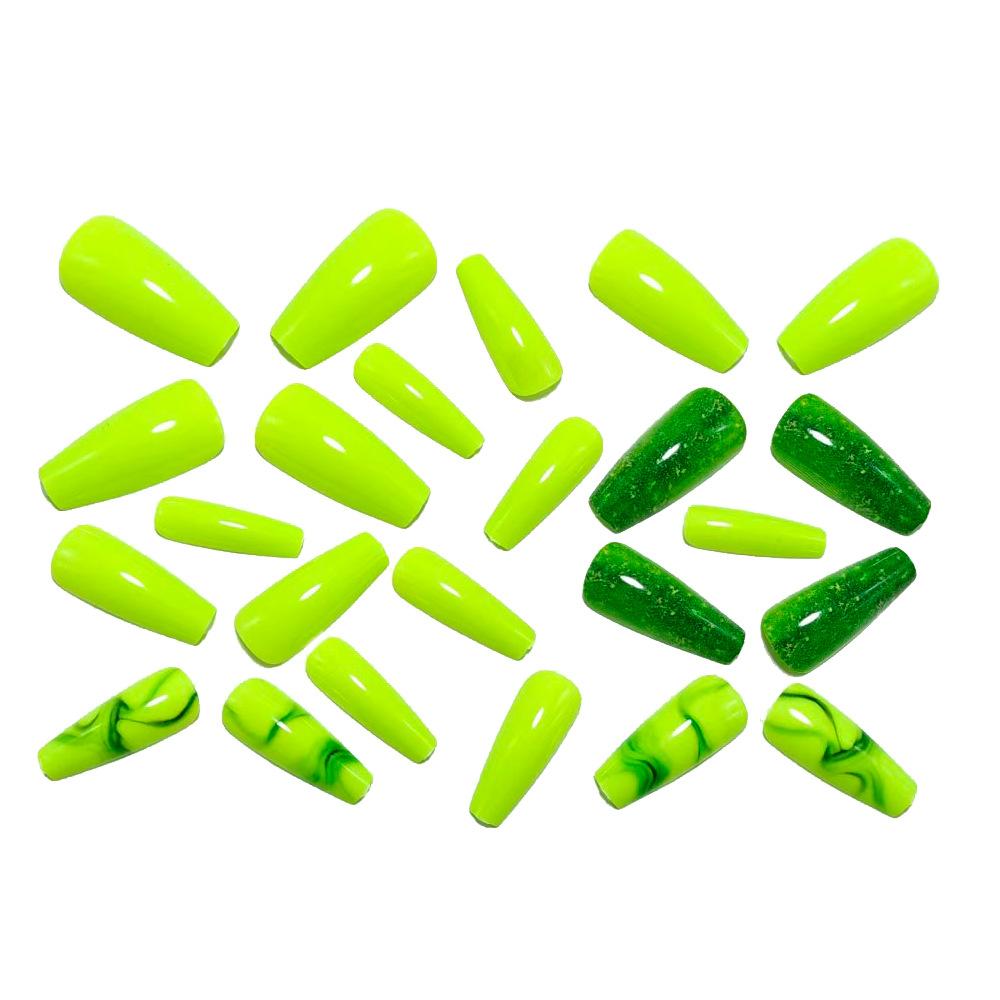 European And American Wear Green Gradient Nails St. Patrick's Day Fake Nails