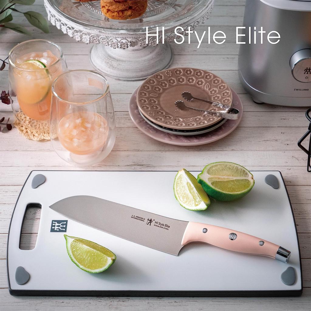 HENCKELS Self-Sharpening Knife Block Set, HI Style Elite Peach, Kitchen Knife Set, Knife Block, Sharpener, Officially Sold in Japan, 16610-003