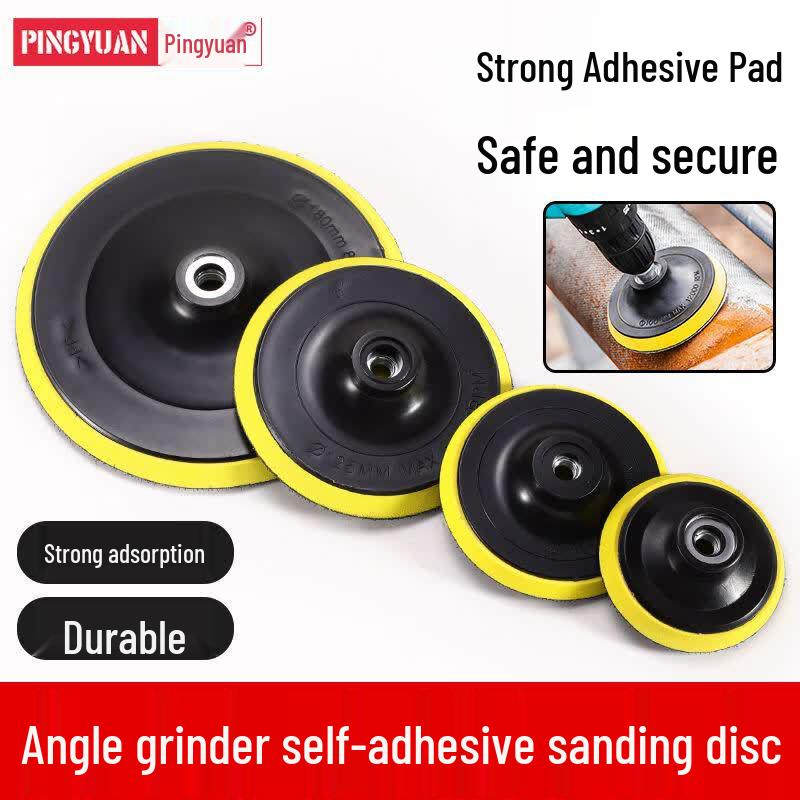 Self-Adhesive Flocking Sandpaper Disc - 4", 5", 6" - Polishing Disc Tray with Suction Cup