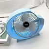 Portable USB Rechargeable Desk Fan with RGB LED Night Light 3 Speed Quiet Air Circulation Fan 360 Adjustable Home Office Bedroom