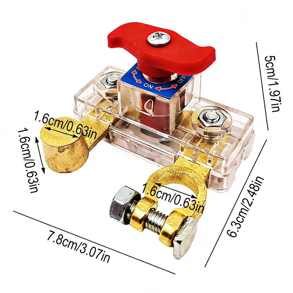 Car Battery Disconnect Button Battery Management Knob Automotive Power Control Knob For Garage Workshop Vehicle Sedan RV SUV