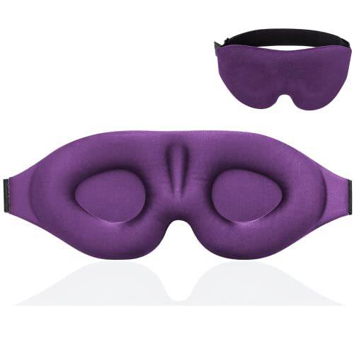 

Eye Mask for Sleeping Cover 3D Contoured Cup Blindfold Concave Molded Night Sleep Shade Block Out Light for Women Men Eyepatch фиолетовый