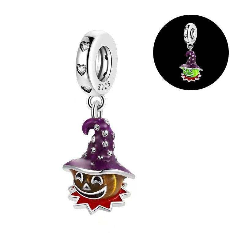 New In Fashion Copper Luminous Skull Charms Beads Fit Original 3Mm Charm Bracelet Bangle Diy Gift Jewelry