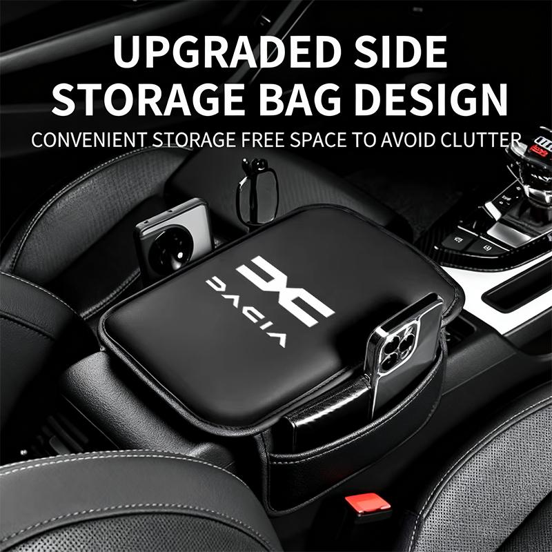 Capa de Almofada para Apoio de Braço de Carro Couro Assento Central Acessórios Para Dacia Bigster Spring Duster Sandero Jogger Dokker Lodgy Logan