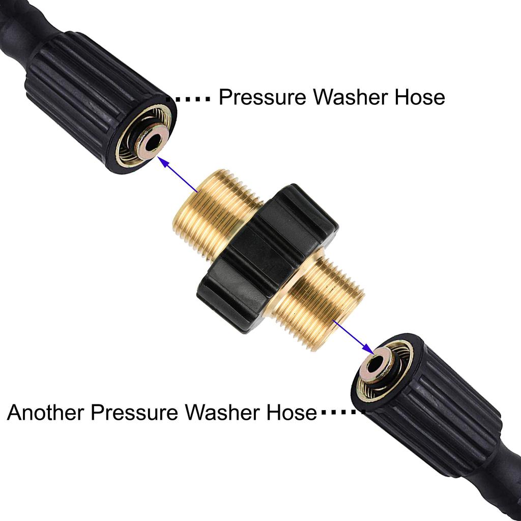 Tool Daily Pressure Washer M22 To 3/8" Quick Connect 3/4" To Quick Release M22 Male Hose Adapter, 9-Pack