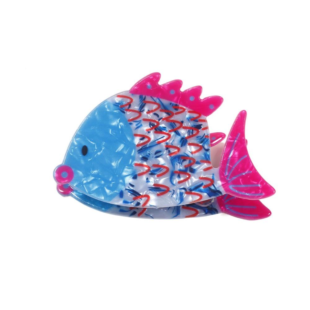 

Sea Creature PVC Claw Clip Animal Large Shark Clip Funny Fish Hair Claw Girls Style E
