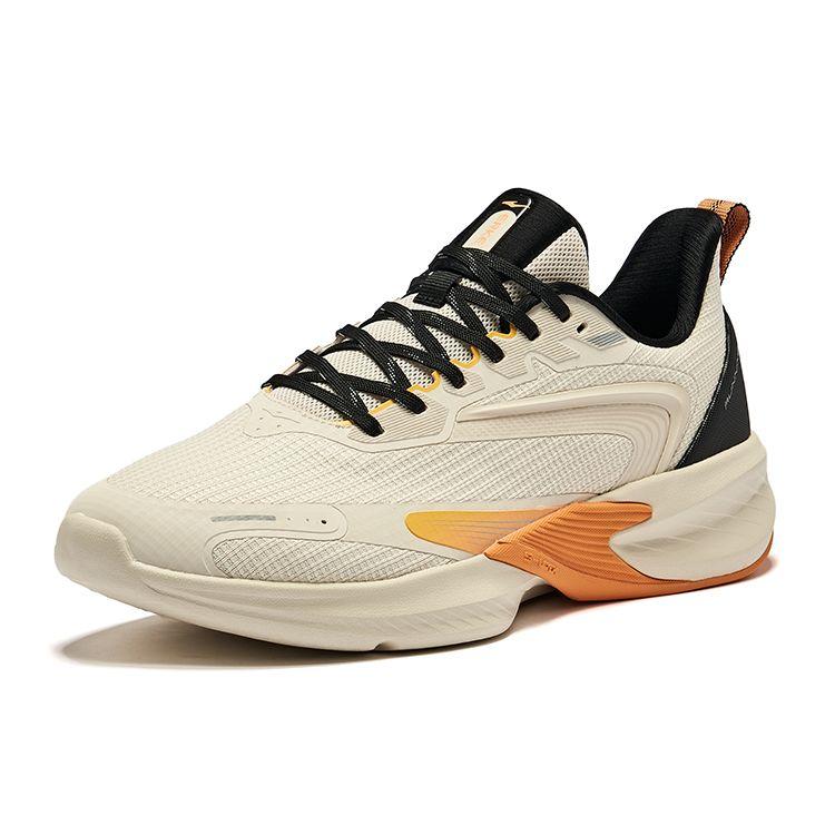 Erke Zhi Ying 2.0 Lightweight Comfortable Shock Absorbing Breathable Low Top Running Shoes Men Sneaker Warm-Linen Black 51124303077-411