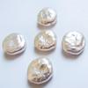 Bright White Concave Round Faux Pearl Beads for DIY Jewelry Making
