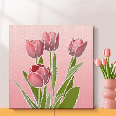 DIY Parel Schilderen Kit voor Volwassenen Beginners 3D Parel Kunst Ambachtelijke Kit Plastic Parels Voorbedrukt Canvas Gereedschap voor Huis Muur Decoratie Verhuiscadeau