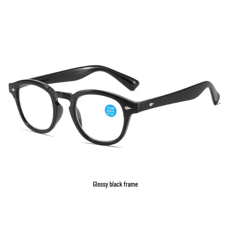 High-End Retro Blue Light Blocking Reading Glasses for Men and Women: Trendy and Youthful Design for Middle-Aged and Elderly
