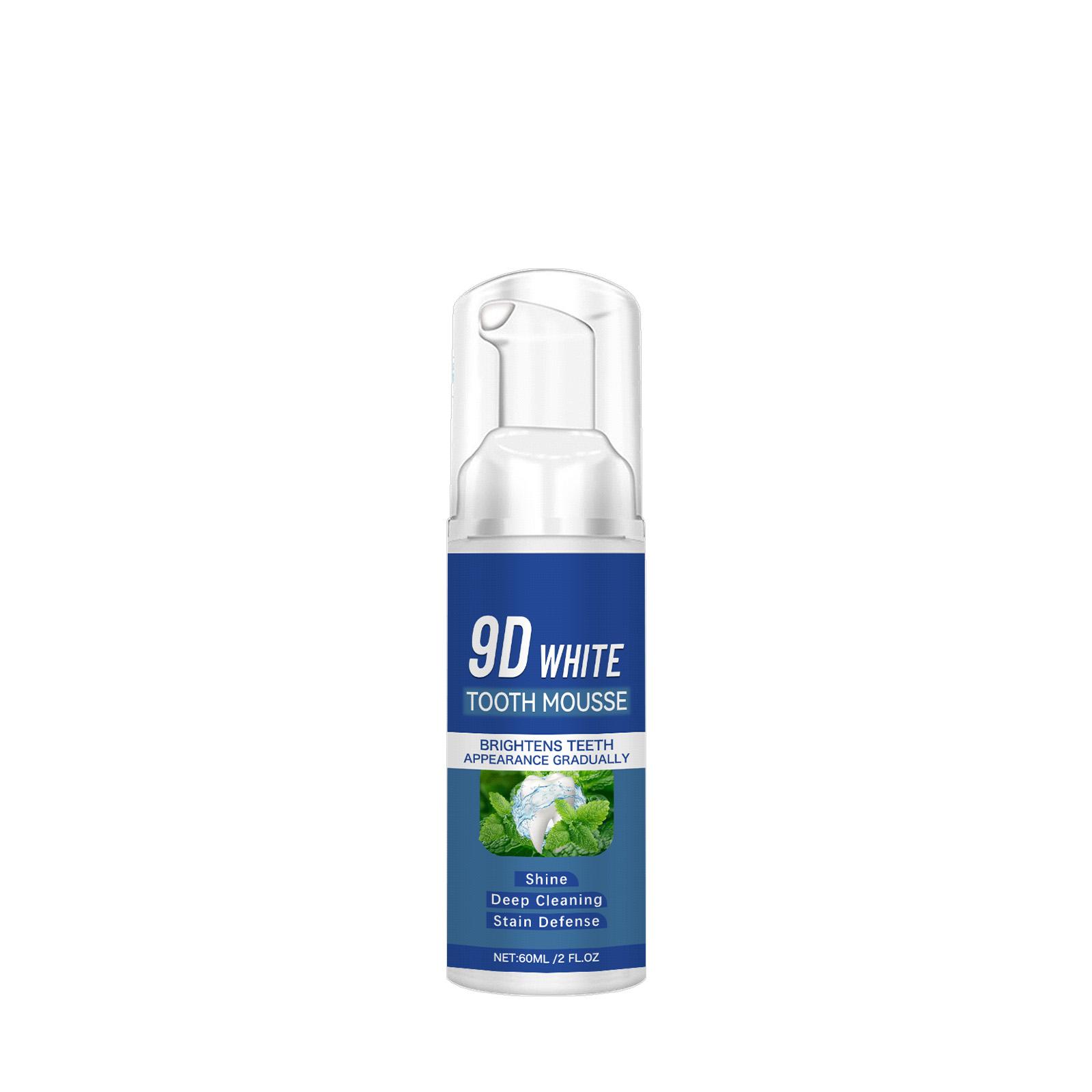 9D Tooth Mousse Gentle cleaning, tooth yellowing, tartar, protecting teeth, refreshing, comfortable, daily care Tooth Cleaning Mousse 60ml
