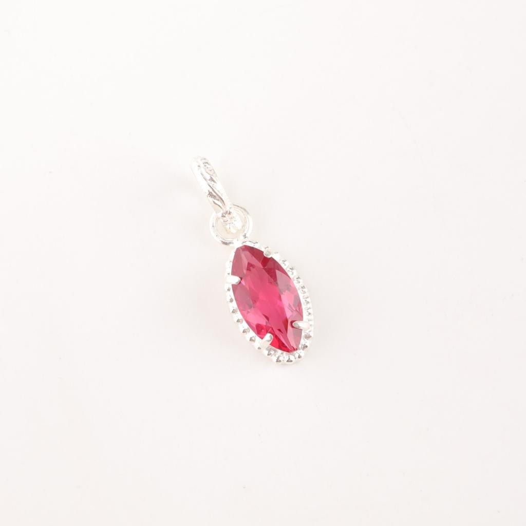 Pink Tourmaline Gemstone 925 Sterling Silver Jewelry Handmade Pendant For Gift PP-59-8