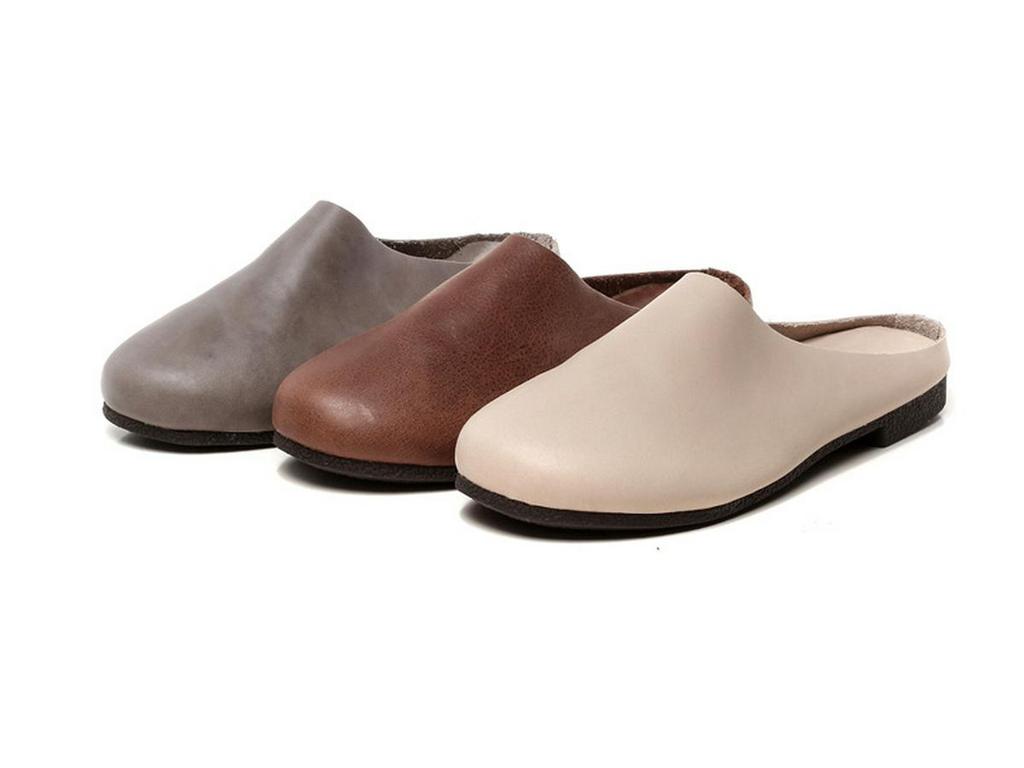 Vintage Mori Style Women's Handmade Genuine Leather Flats
