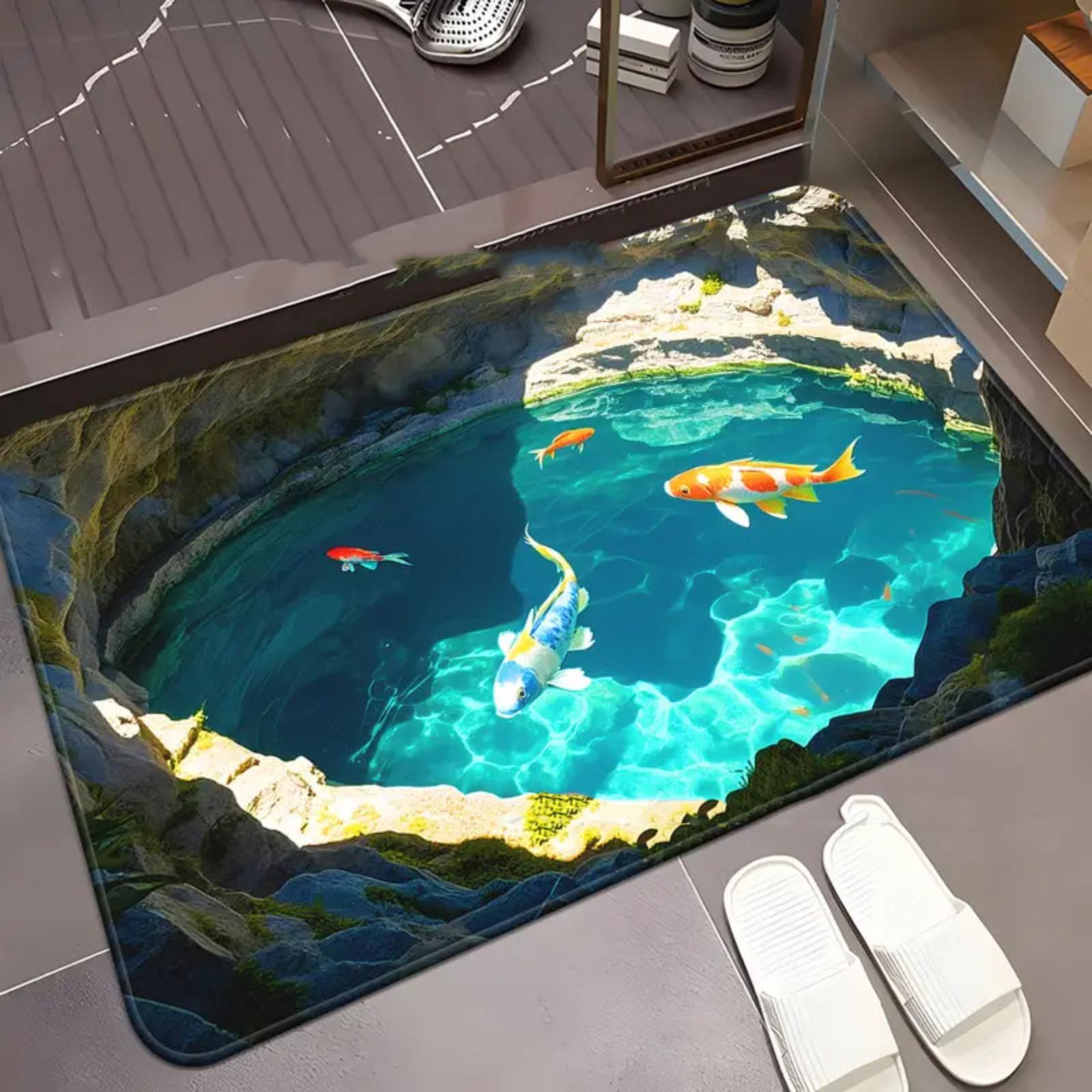 

3D Визуальный Коврик для Входной Двери и Бытовой Коврик для Пола в Ванной One Size