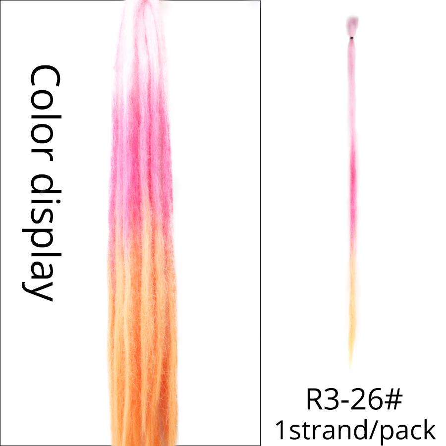 Estensioni Dreadlock fatte a mano al 100% Moda Reggae Capelli 20 pollici Morbidi Dreadlock all'uncinetto Trecce Capelli Ombre Colore 5 Pz / lotto