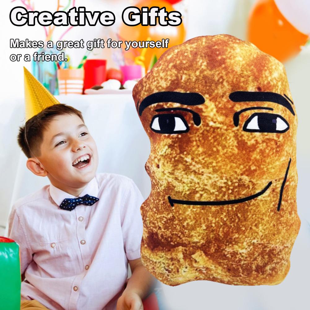 Cotton Eye Joe Plush Creative Baby Doll Sleep Pillow Cushion Cartoon Chicken Nuggets Anime Smiling Doll for Kids and Adults