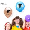 10Pcs Trendy Glitter Thickened Grad Balloons Graduation Season Photo Props Grad Balloons Party Supplies