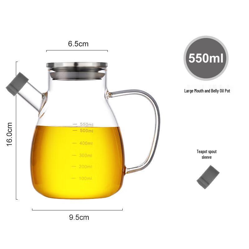 

Qianxing 550ml Glass Oil and Vinegar Dispenser 2-Pack