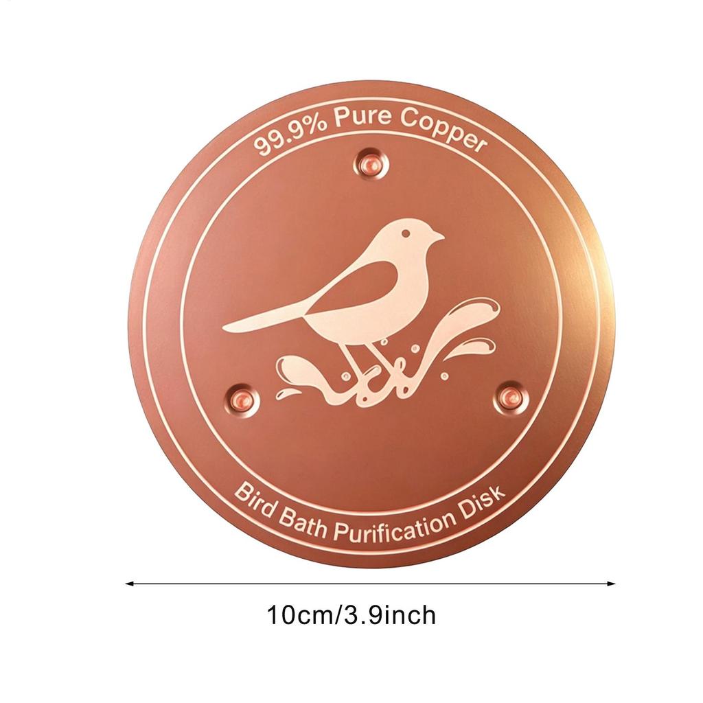 Copper Disc for Bird Bath Birdbath Accessories Sparrow Bath Copper Plate for Gardeners Homeowners Nature Lovers Backyard Patio