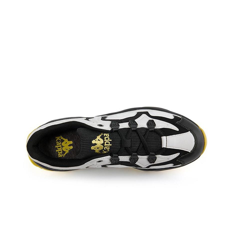 Kappa Retro Thick Sole Low Top Sports Casual Shoes Unisex Sneakers White Black Yellow K0AY5MM60D-990A