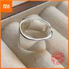 Silver Color Smooth Rings for Women Men Fashion Geometric Handmade Irregular Vintage Fine Jelwery Ring Party Christmas Gift