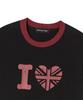 AWESOME STUDIO Heart Ringer Color Block Short Sleeve T-Shirt Black