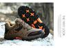 Men's Waterproof Winter Hiking Boots with Fleece Lining, Non-Slip, Wear-Resistant, Durable Outdoor Shoes for Construction and Labor Protection.